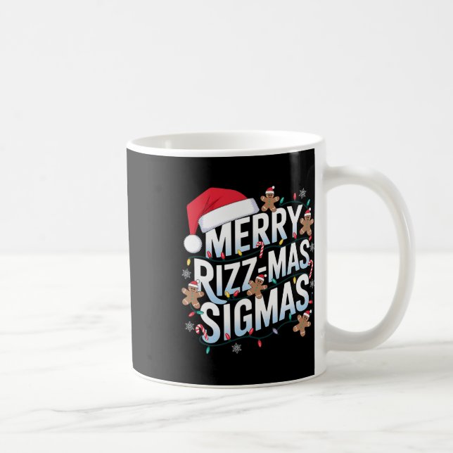 Mug Joyeux Rizz Mas Sigmas Funny Alpha Noël Père Noël (Droite)