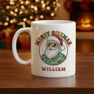 Mug Joyeux Rizzmas au Père Noël en Lunettes de Soleil 