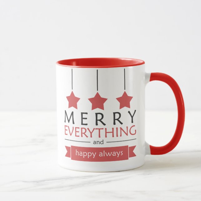 Mug Joyeux rouge tout vacances (Droite)