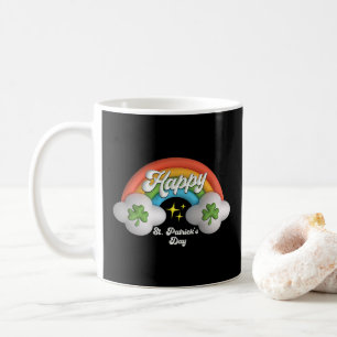 Mug Joyeux Saint Patrick's Day mignon arc-en-ciel