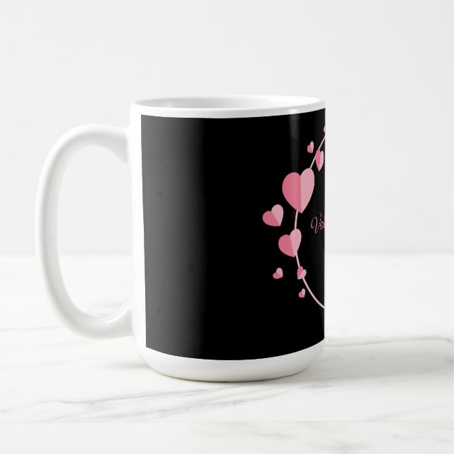 Mug Joyeux Saint-Valentin Coeur rose mignon (Gauche)