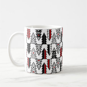 Mug Joyeux sapin de Noël abstrait géométrique moderne