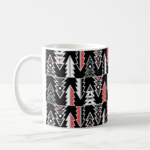 Mug Joyeux sapin de Noël abstrait géométrique moderne 