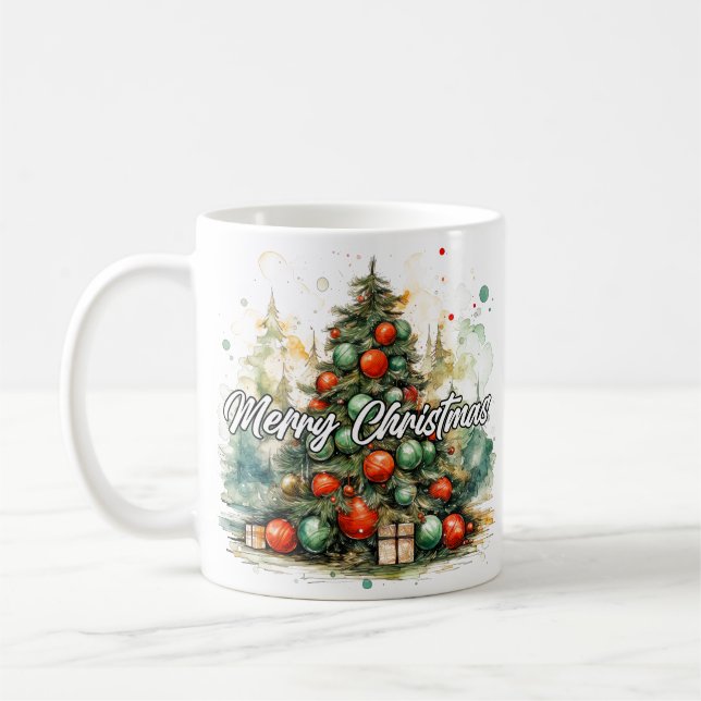 Mug Joyeux sapin de Noël | Joyeuses fêtes (Gauche)