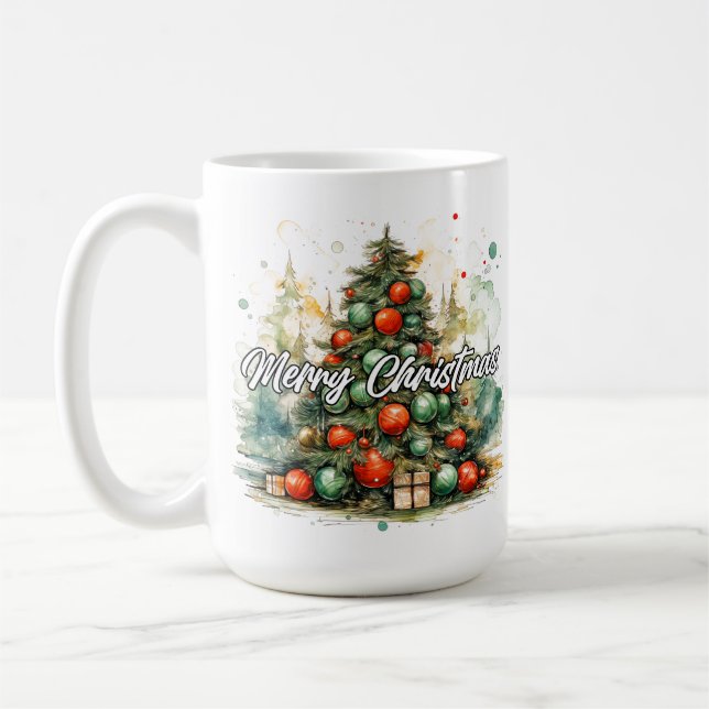 Mug Joyeux sapin de Noël | Joyeuses fêtes (Gauche)