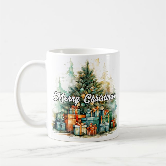 Mug Joyeux sapin de Noël | Joyeuses fêtes (Gauche)