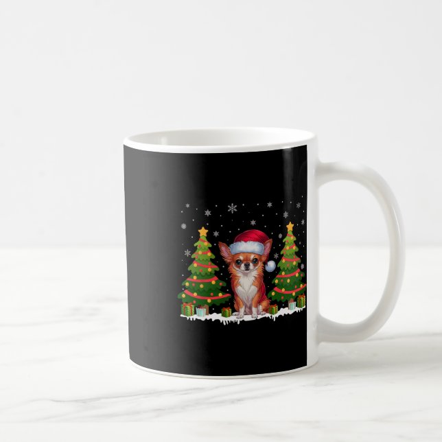 Mug Joyeux sapins Chihuahua Chien Santa Chapa Noël (Droite)