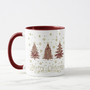 Mug Joyeux sapins de Noël modernes