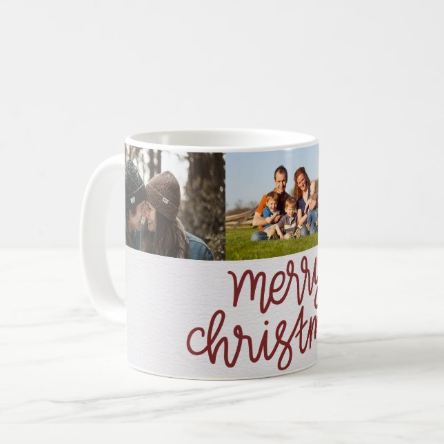 Mug Joyeux script de Noël trois photo (Devant gauche)