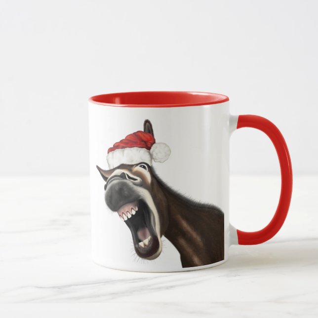 Mug Joyeux Singe de Noël, Fa la la la laaa (Droite)
