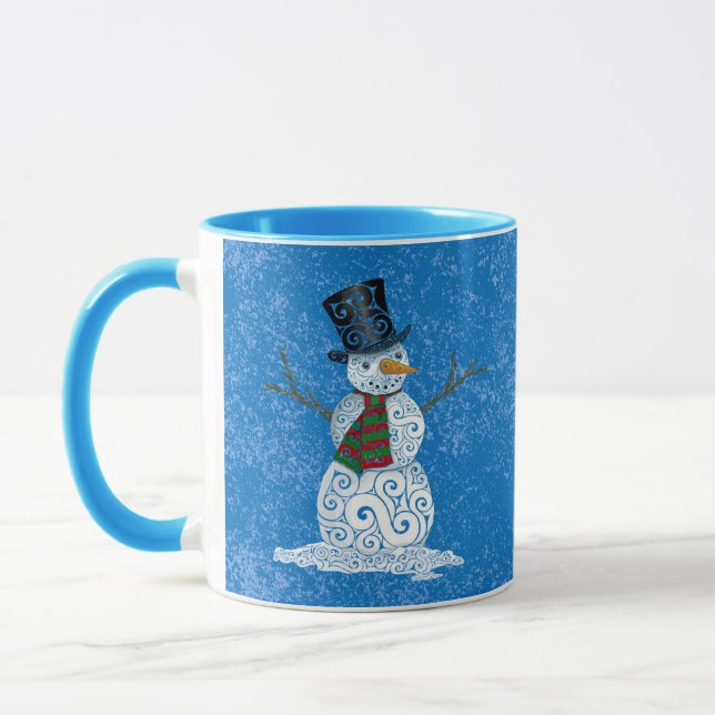 Mug Joyeux Snowman Tourbillonnant (Gauche)