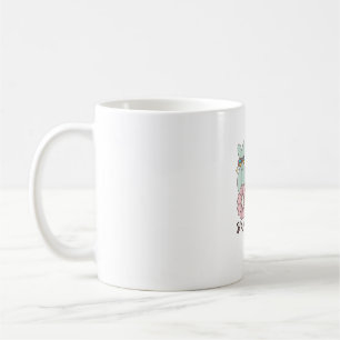 Mug Joyeux Sourire de Pâques Face Rétro Hippie Lapin L