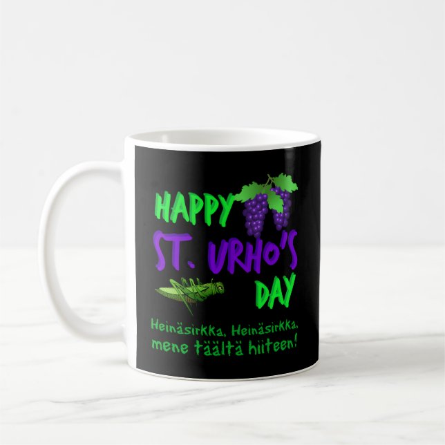 Mug Joyeux St Urho'S Day Grasshopper Finlandais Nouvea (Gauche)