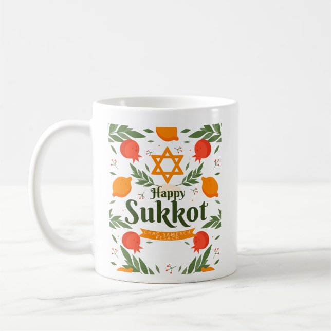 Mug Joyeux Sukkot Chag Sameach Pesach (Gauche)