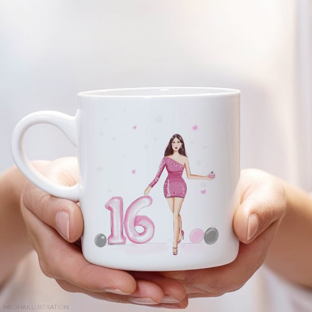 Mug Joyeux sweet sixteen, 16ème anniversaire (Créateur téléchargé)