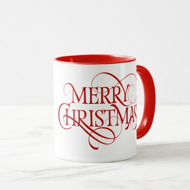 Mug Joyeux texte de Noël (Devant droit)