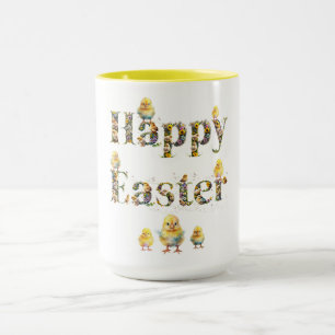 Mug Joyeux texte décoratif de Pâques Chics bébé