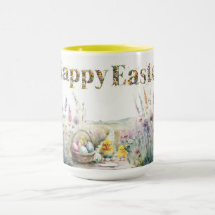 Mug Joyeux texte décoratif de Pâques Chics bébé