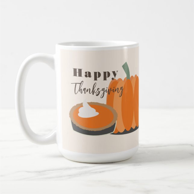 Mug Joyeux Thanksgiving Citrouille et Tarte à la Citro (Gauche)