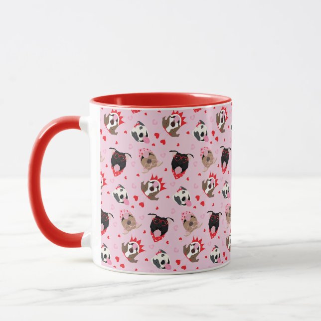 Mug Joyeux Valentines Day American Pit Bull Terriers (Gauche)