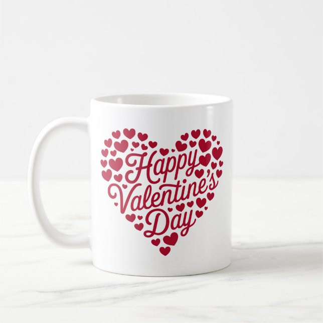 Mug Joyeux Valentines Day Valentine Love Heart (Gauche)