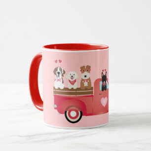 Mug Joyeux Valentines Jour Pickup Camion Aimer Chiens