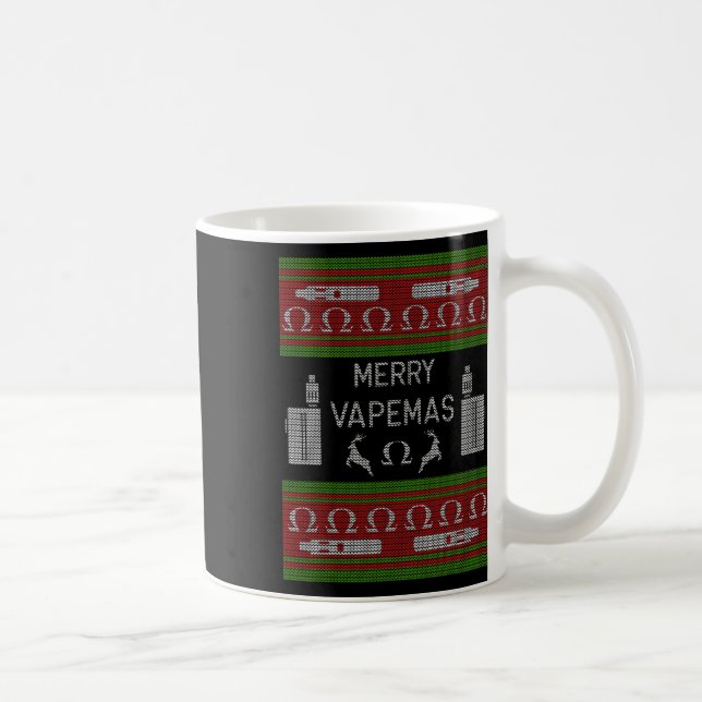 Mug Joyeux Vapemas - Vapeur Vaping laide de Noël (Droite)