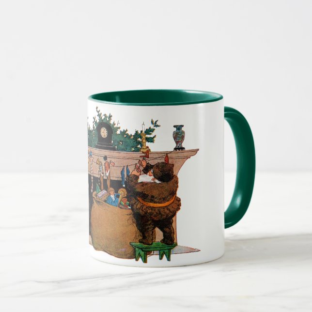 Mug Joyeux Vieux Elfe de Noël, Jessie Willcox Smith (Devant droit)