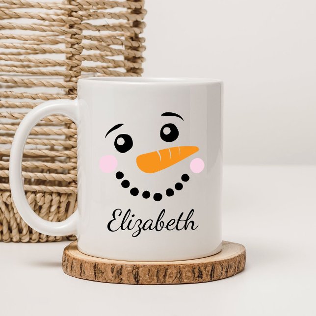 Mug Joyeux visage de Snowman (Créateur téléchargé)