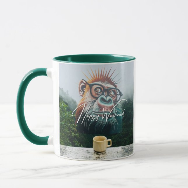 Mug Joyeux week-end et amusons-nous un peu. (Gauche)
