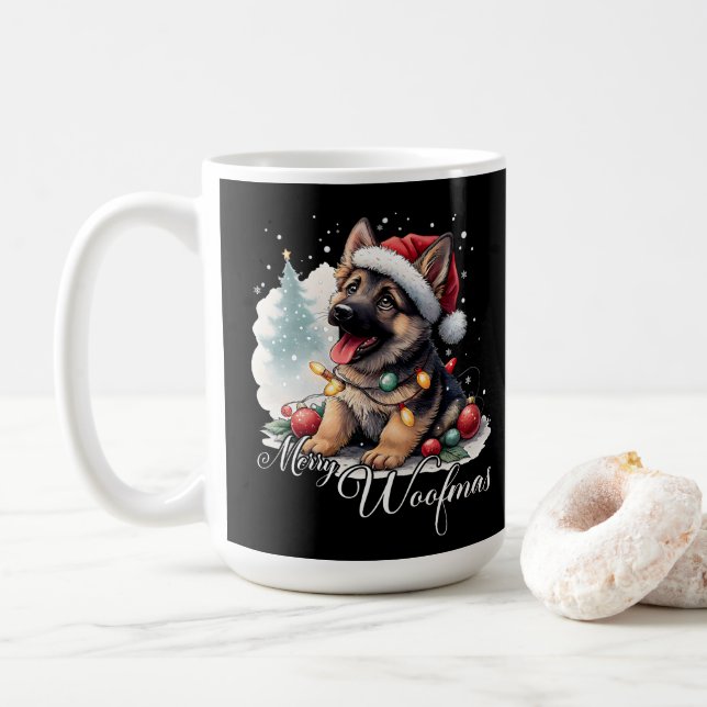 Mug Joyeux Woofmas Berger Allemand (Avec donut)