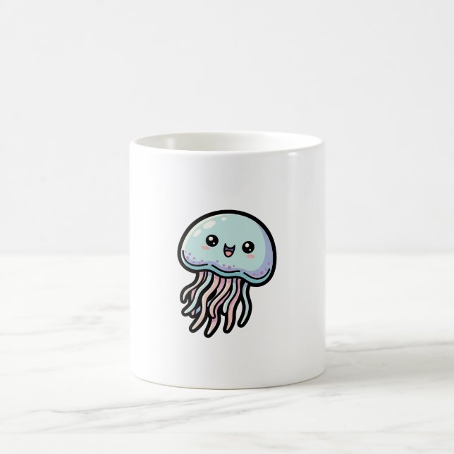 Mug Joyful Jellyfish – Cute Kawaii Illustration (Centre)