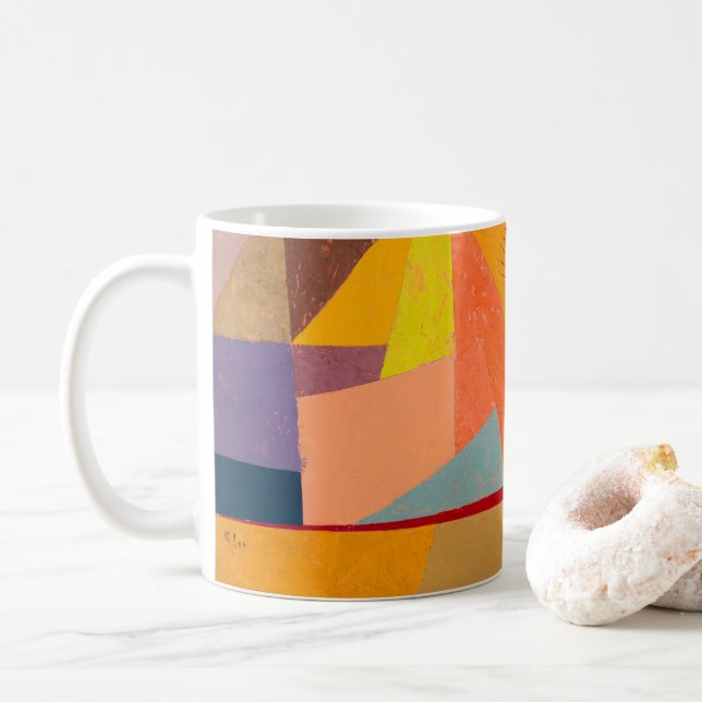 Mug Joyful Mountain Landscape, Paul Klee Art Abstrait (Avec donut)