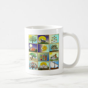 Mug Judaica 12 Tribus d'Israël Panneaux d'art