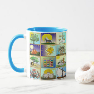 Mug Judaïque 12 Tribus D'Israël Art Imprimer