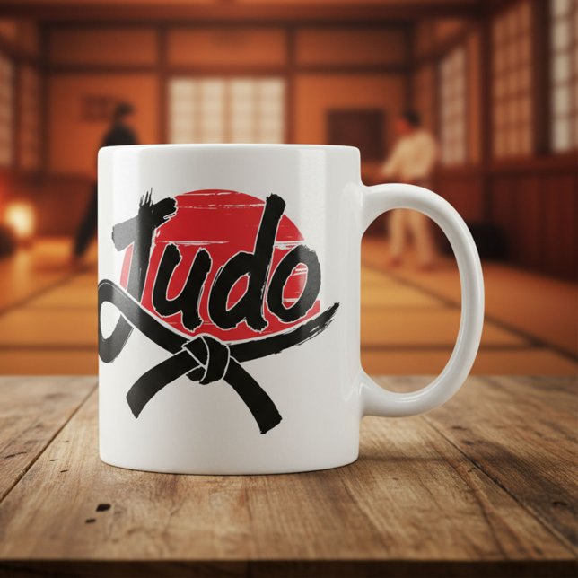 Mug Judo - Ceinture noire - Soleil levant (Créateur téléchargé)