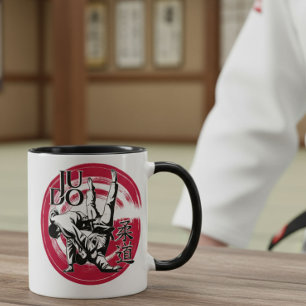 Mug Judo Kanji et lancer du soleil levant - Arts marti