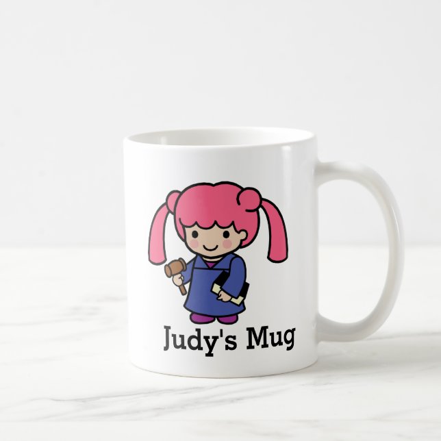 Mug Juge fille avec livre et gavel (Droite)