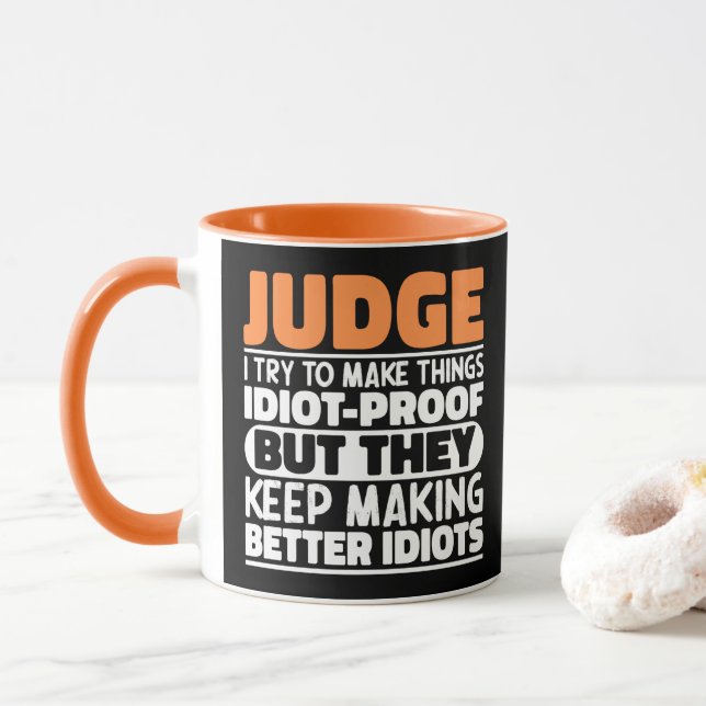 Mug Juge J'Essaie De Rendre Les Choses Drôle Les Disco (Avec donut)