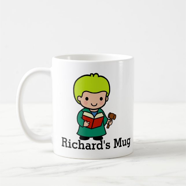 Mug Juge mignon avec Book et Gavel (Gauche)