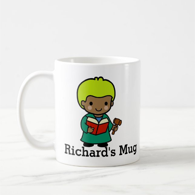 Mug Juge mignon avec Book et Gavel (Gauche)