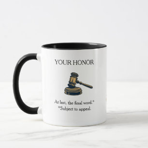 Mug Juge nouvellement élu drôle sujet à appel