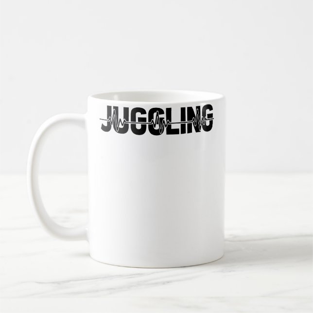 Mug Juggler Juggling Circus - Artist Juggle Ekg Heartb (Gauche)