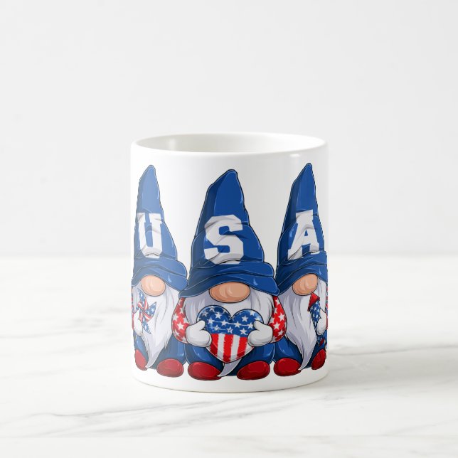 Mug Juillet 4 USA Gnomes T-Shirt (Centre)