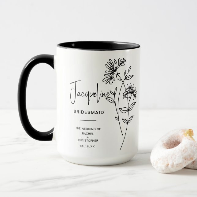 Mug Juin | Fleur de naissance Honeysuckie (Avec donut)