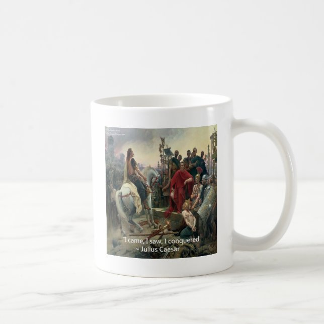 Mug Jules César Je Suis Venu J'Ai Vu J'Ai Conquis (Droite)