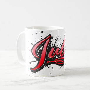Mug Julia red Heart Graffiti