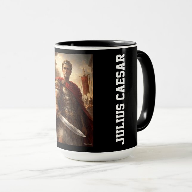 Mug Julius Caesar noir (Devant droit)