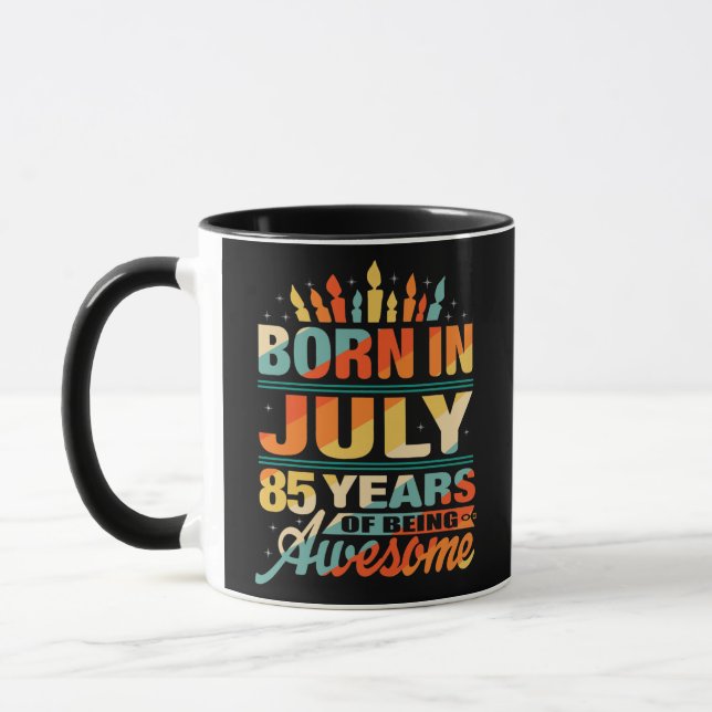 Mug July 1937 85 Years Old 85th Birthday Toxits Candle (Gauche)