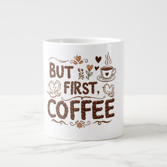 Mug Jumbo 20 oz pour les amateurs de café (Devant)